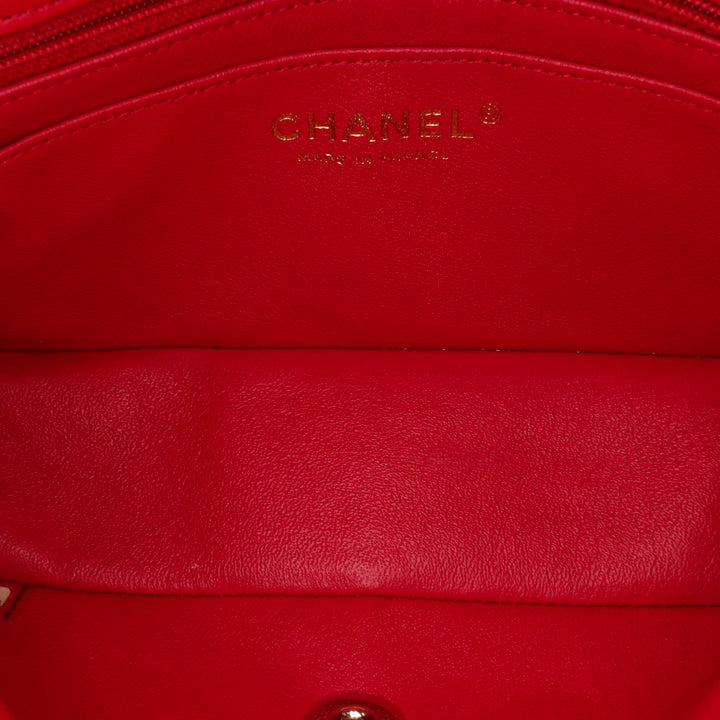 Mini Rectangular Classic Lambskin Single Flap Pink - Gaby Paris