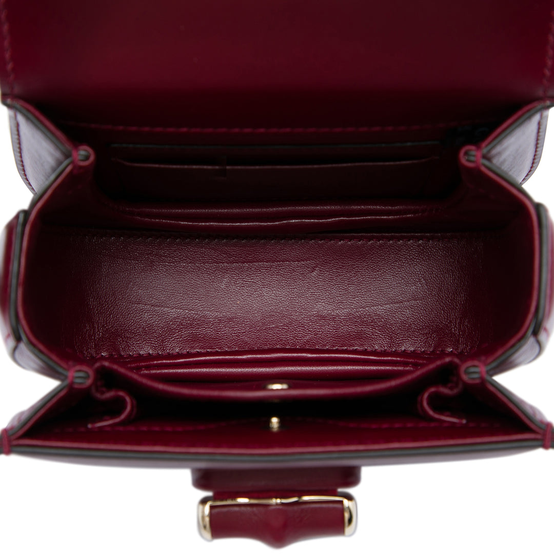 Bamboo Night Mini Cuir de veau Rouge