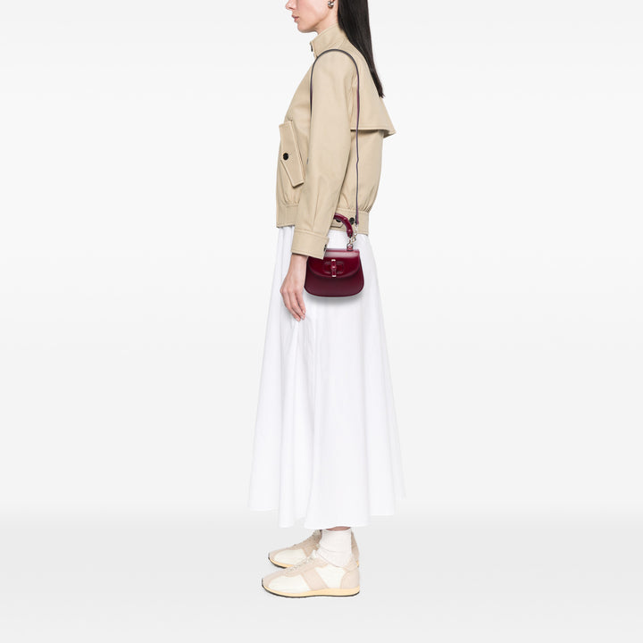 Bamboo Night Mini Cuir de veau Rouge