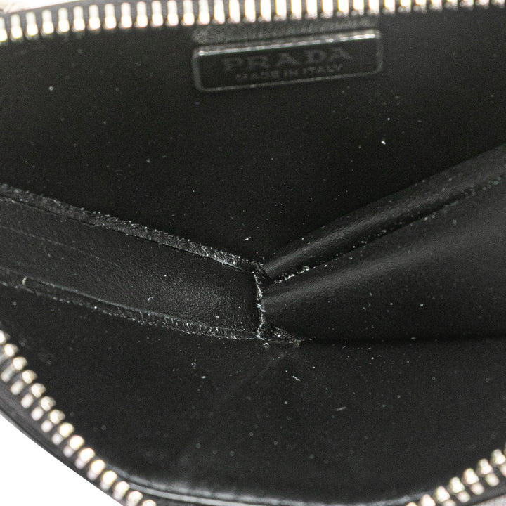 Mini Spazzolato Leather Triangle Chain Crossbody Black - Gaby Paris