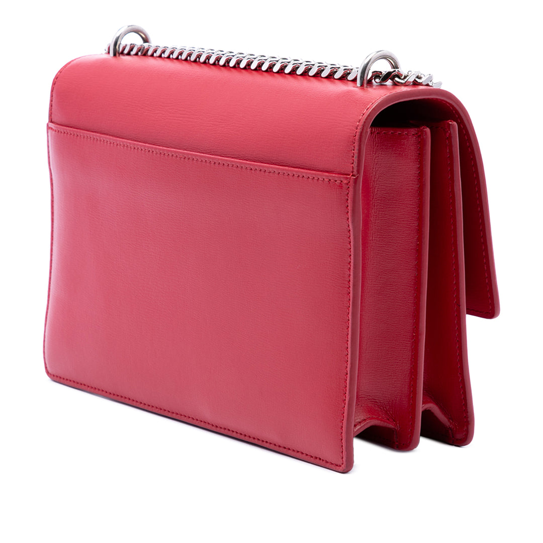 Sunset Sac Moyen Cuir de veau Rouge