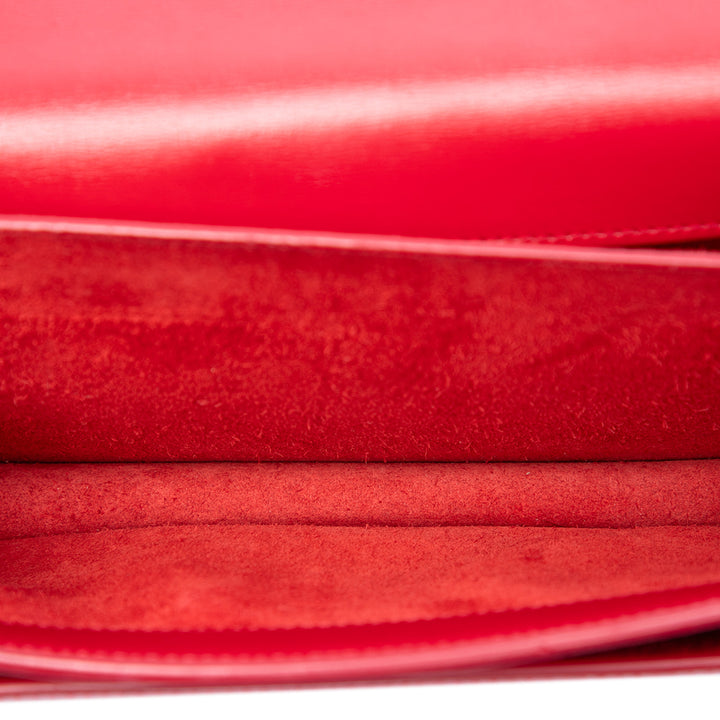 Sunset Sac Moyen Cuir de veau Rouge