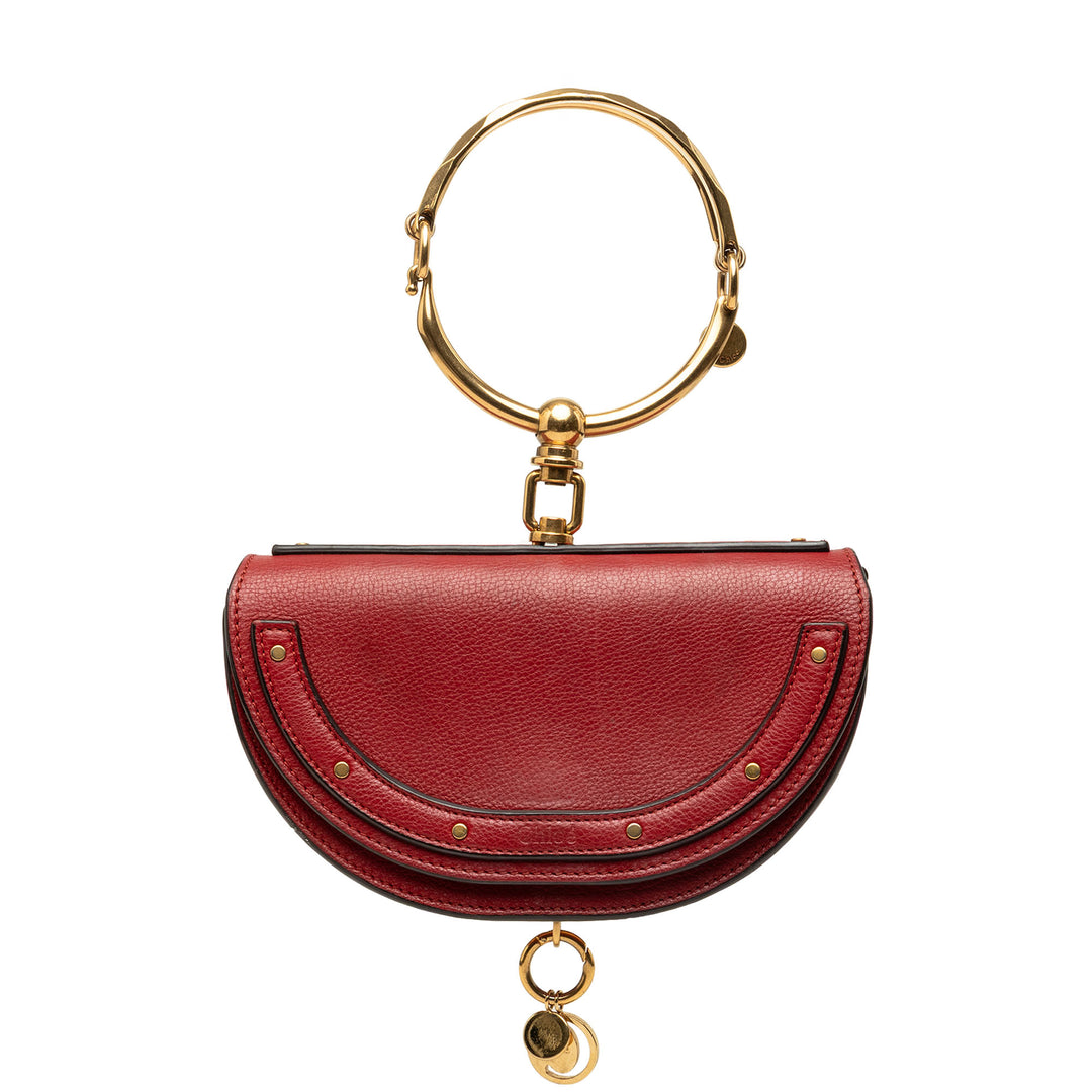 Chloé Bracelet Nile Mini Cuir de veau Rouge – vue principale – GABY PARIS