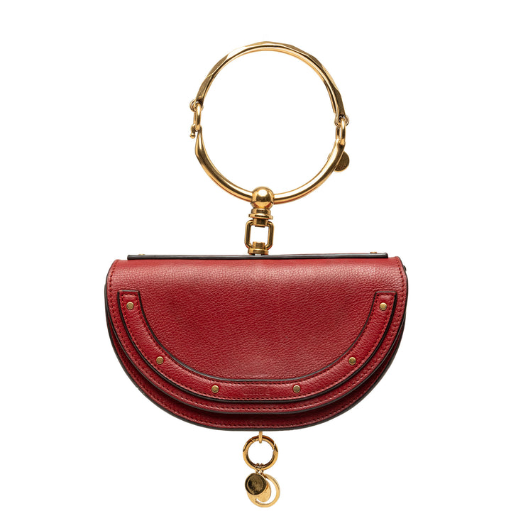 Chloé Bracelet Nile Mini Cuir de veau Rouge – vue principale – GABY PARIS