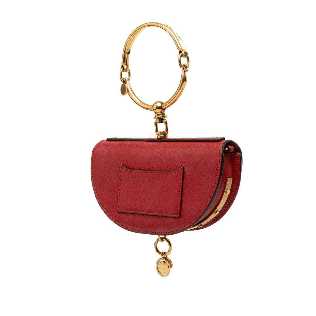 Chloé Bracelet Nile Mini Cuir de veau Rouge – vue 2 – GABY PARIS