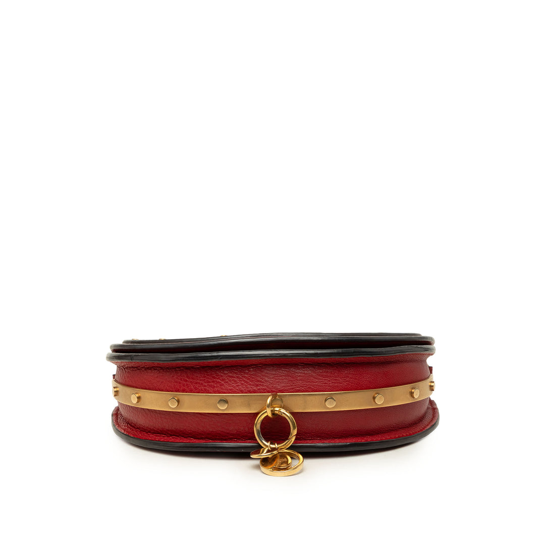 Chloé Bracelet Nile Mini Cuir de veau Rouge – vue 3 – GABY PARIS