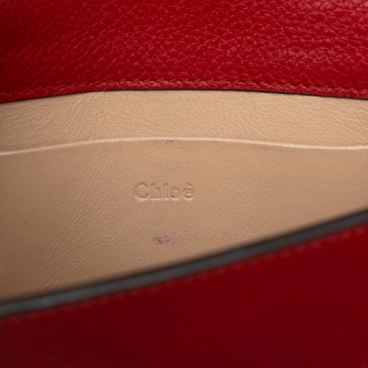 Chloé Bracelet Nile Mini Cuir de veau Rouge – vue 5 – GABY PARIS