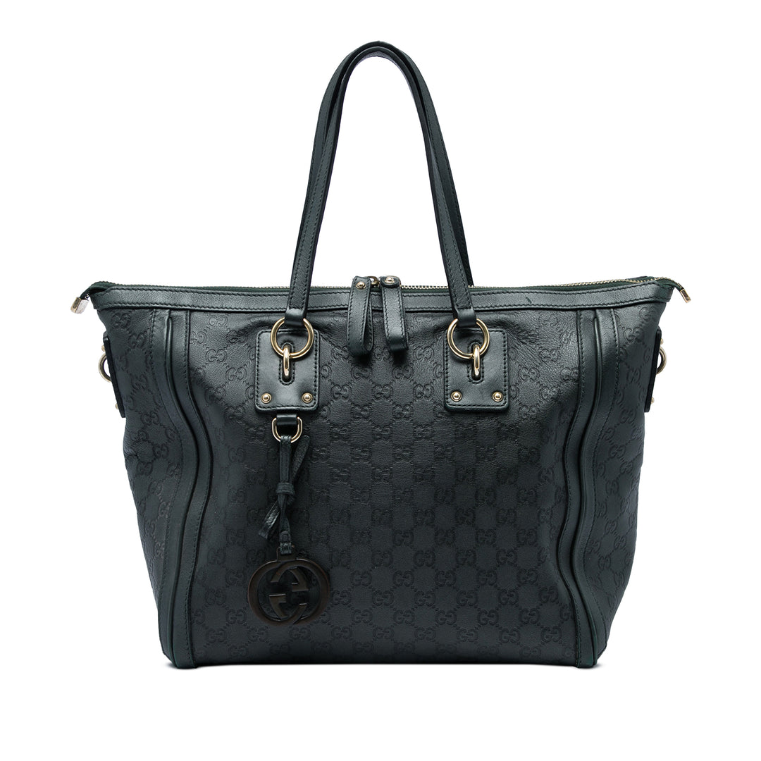 Gucci Sac à main Guccissima Charm Vert – vue principale – GABY PARIS