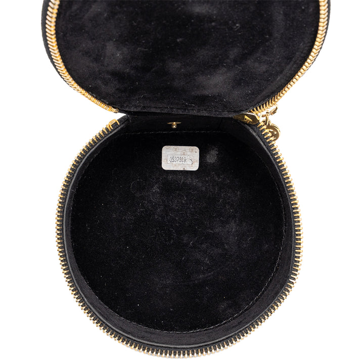 Travel Rond Jewelry Étui Cuir caviar Noir