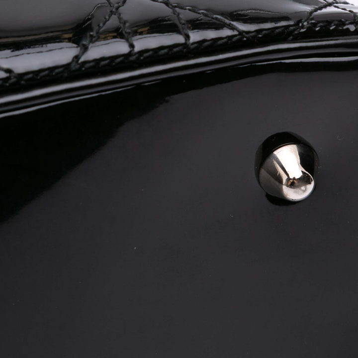 Extra Large Patent Cannage Lady Dior Black - Gaby Paris