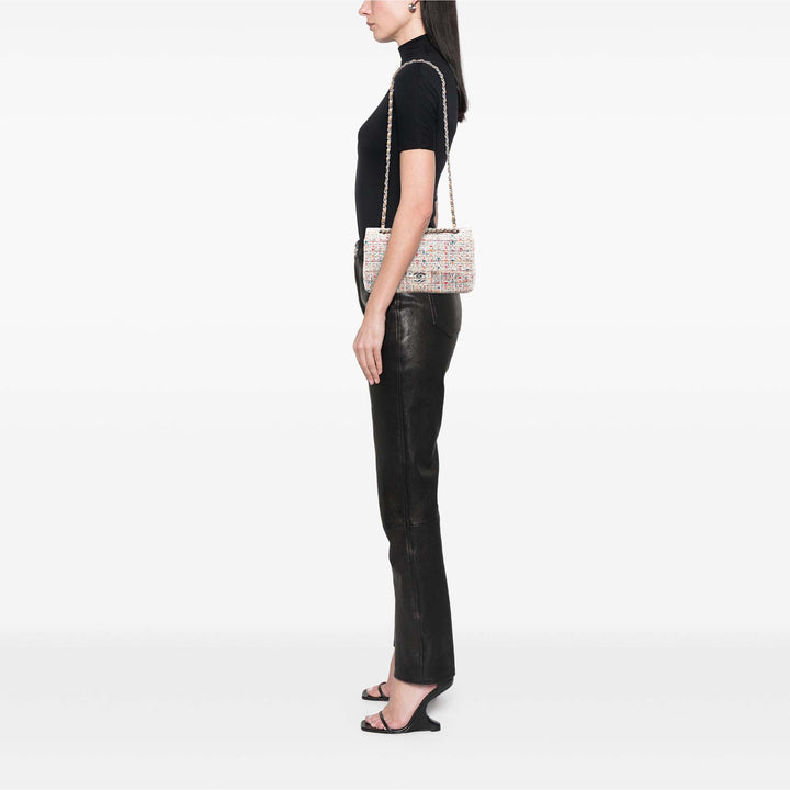 Chanel Medium Classic Tweed Double rabat