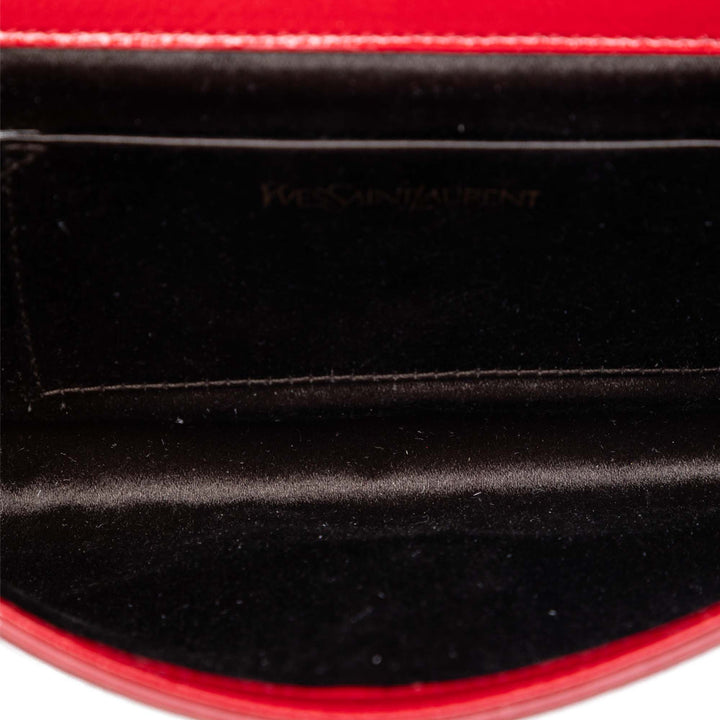 Saint Laurent Small Textured Cuir verni Belle De Jour Pochette
