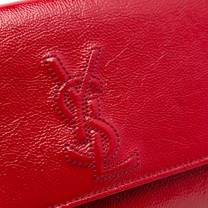 Saint Laurent Small Textured Cuir verni Belle De Jour Pochette