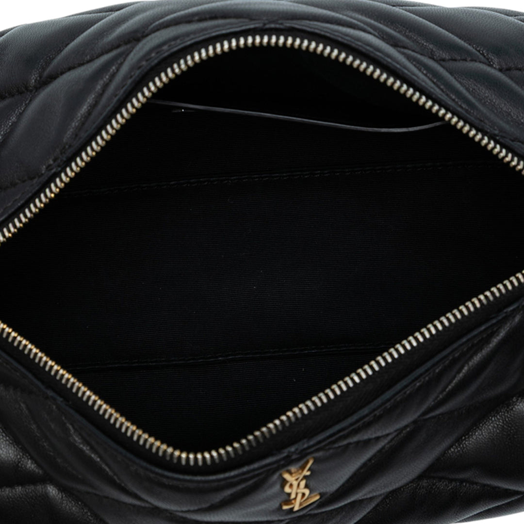 Saint Laurent Small Quilted Cuir d’agneau Sade Tube Bag Noir