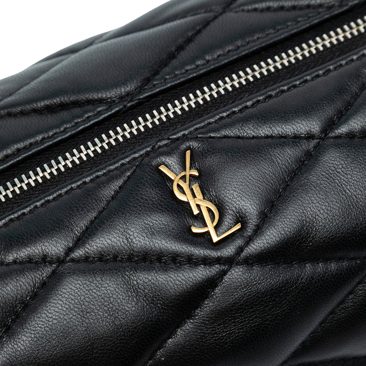 Saint Laurent Small Quilted Cuir d’agneau Sade Tube Bag Noir