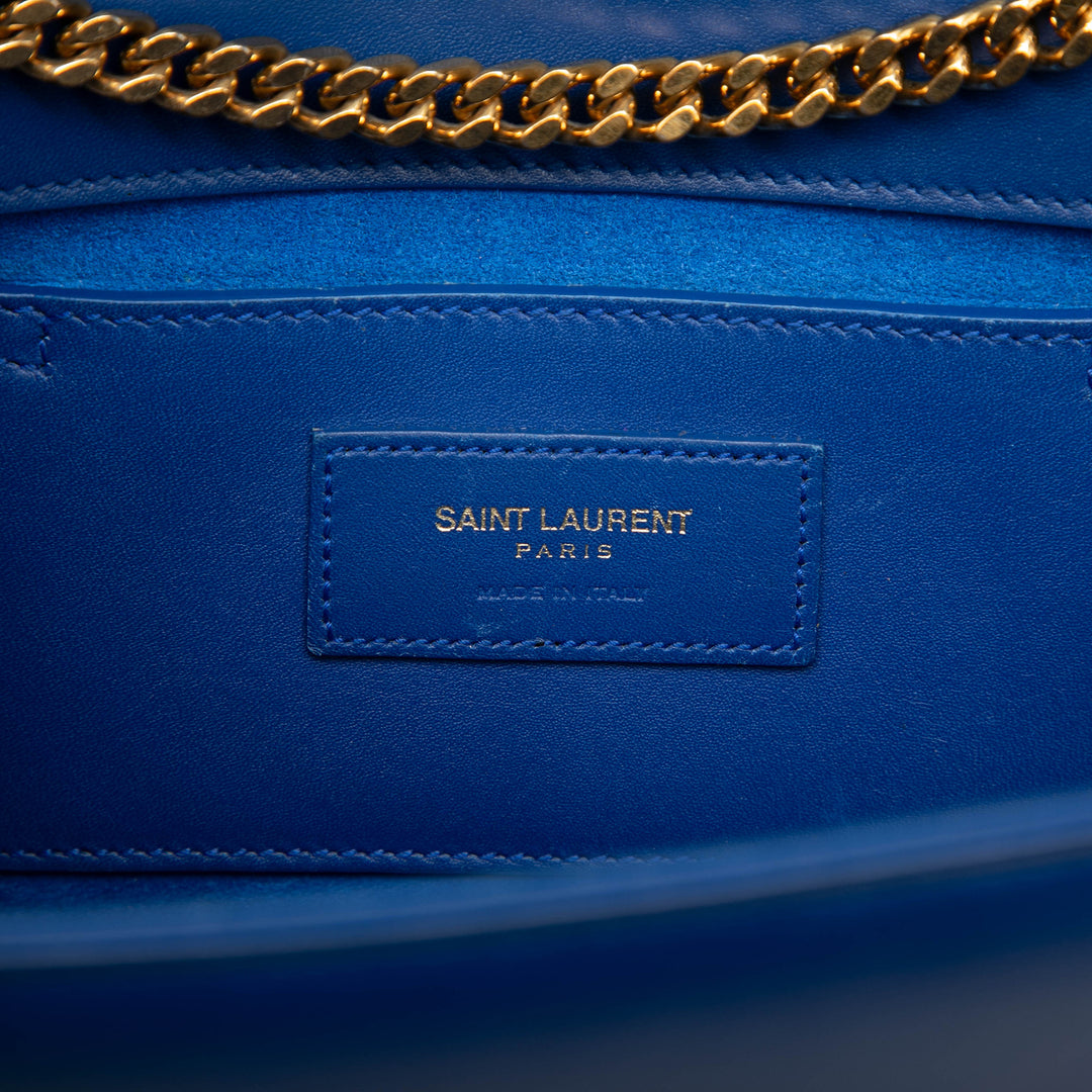 Saint Laurent Medium Smooth Cuir de veau Monogram Kate Pompon Sac porté croisé