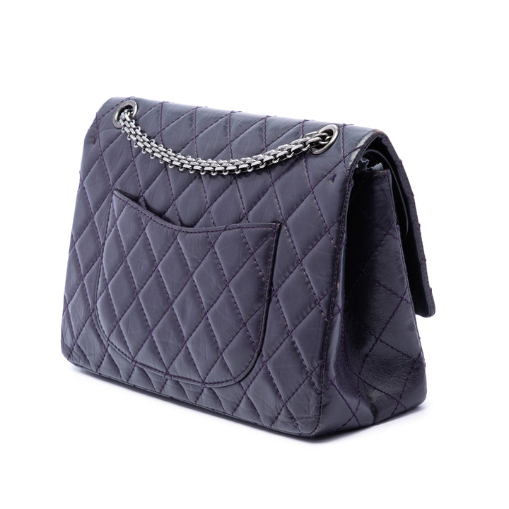 Chanel Matelassé vieilli Reissue 2.55 Double rabat 226 Cuir de veau Violet