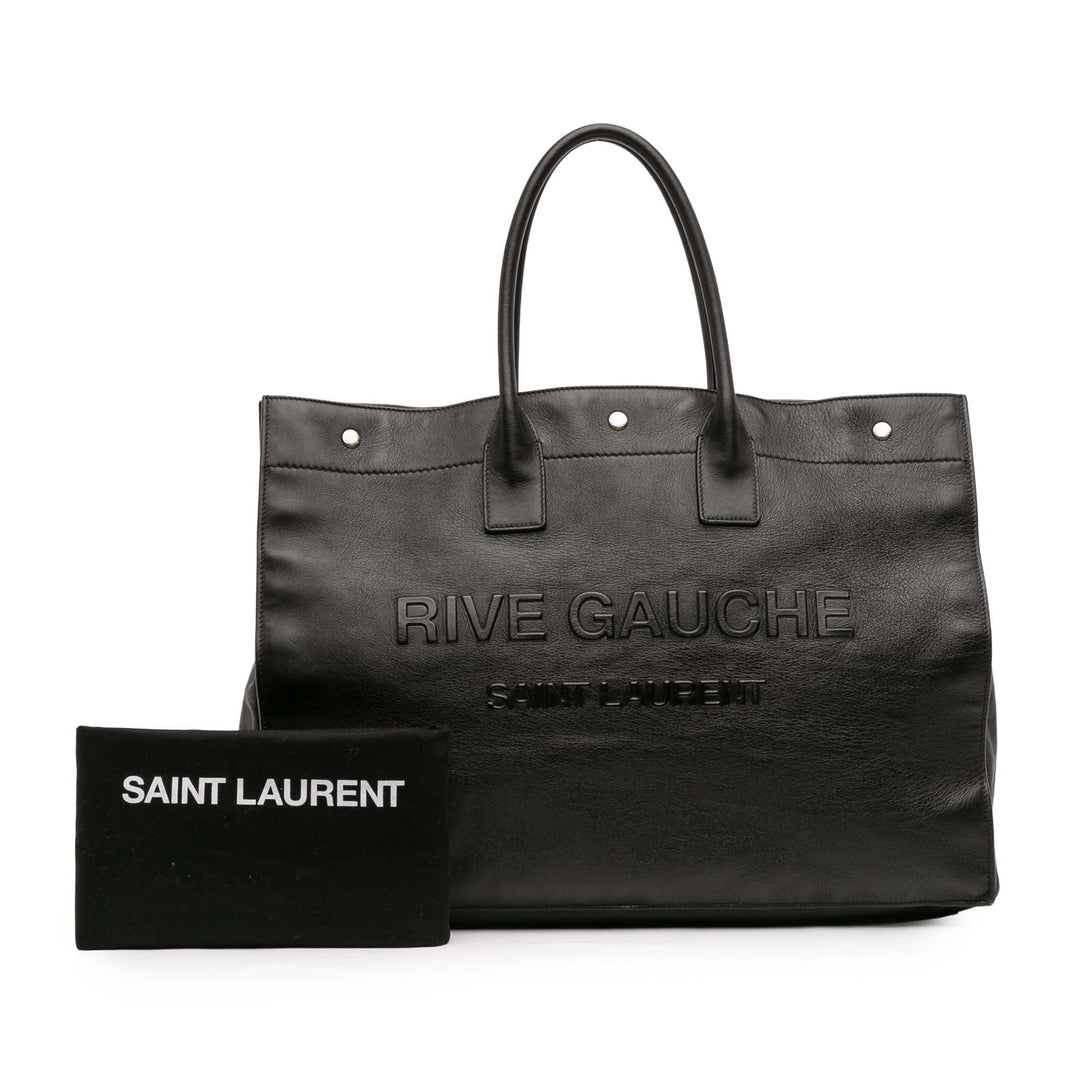 Saint Laurent Large Smooth Cuir de veau Rive Gauche Cabas