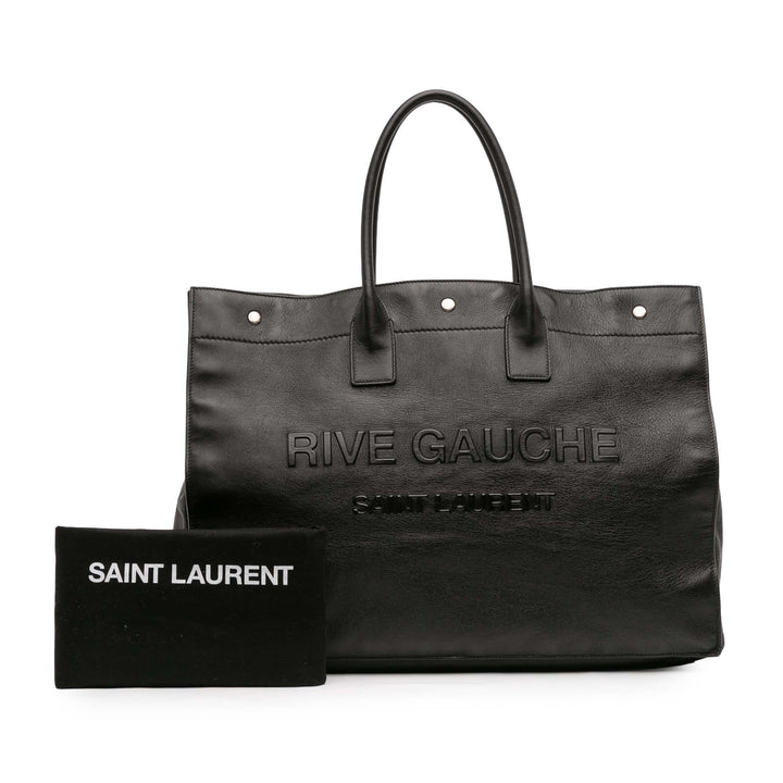 Saint Laurent Large Smooth Cuir de veau Rive Gauche Cabas