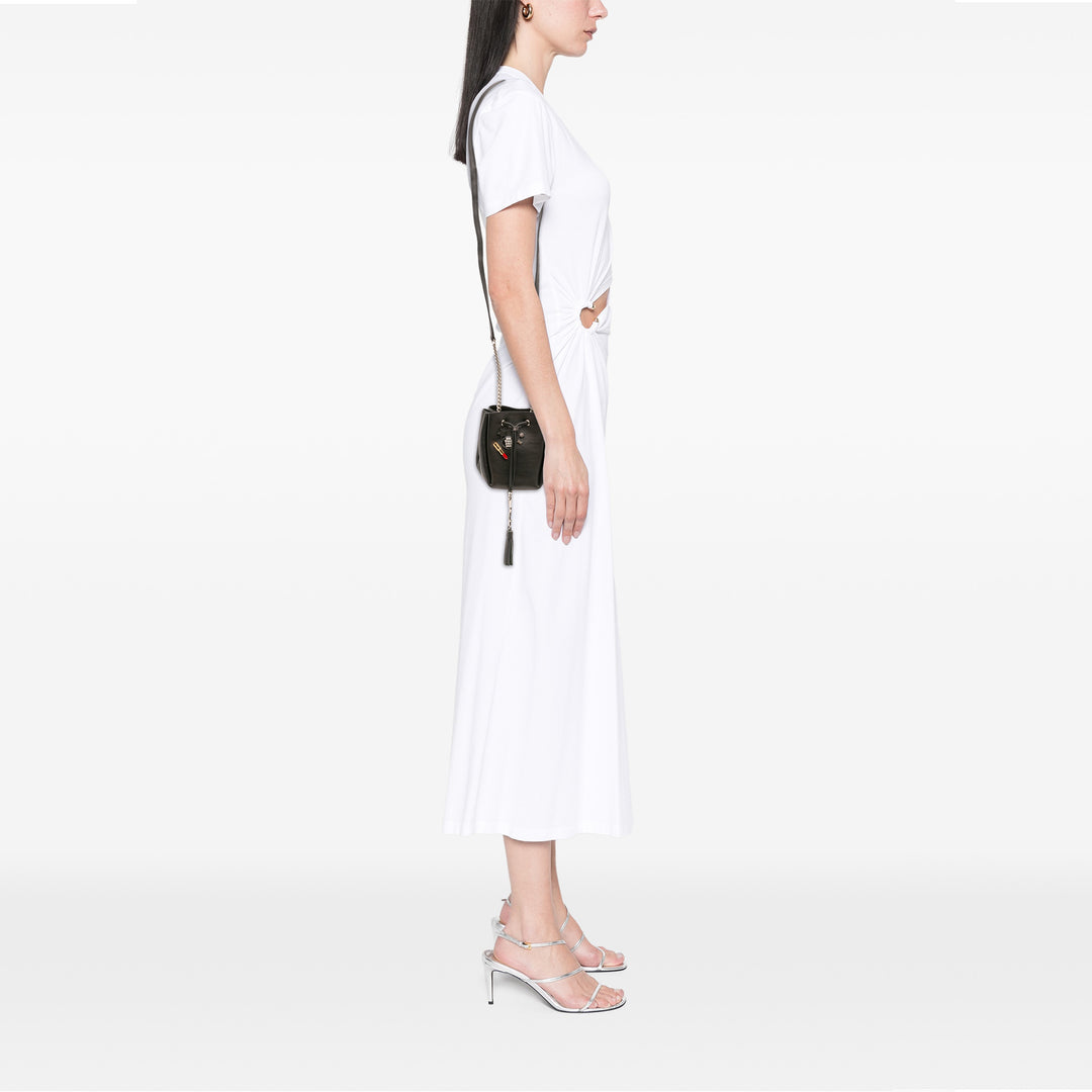 Saint Laurent Mini Cuir Monogram Embellished Bourse Bucket Bag Noir