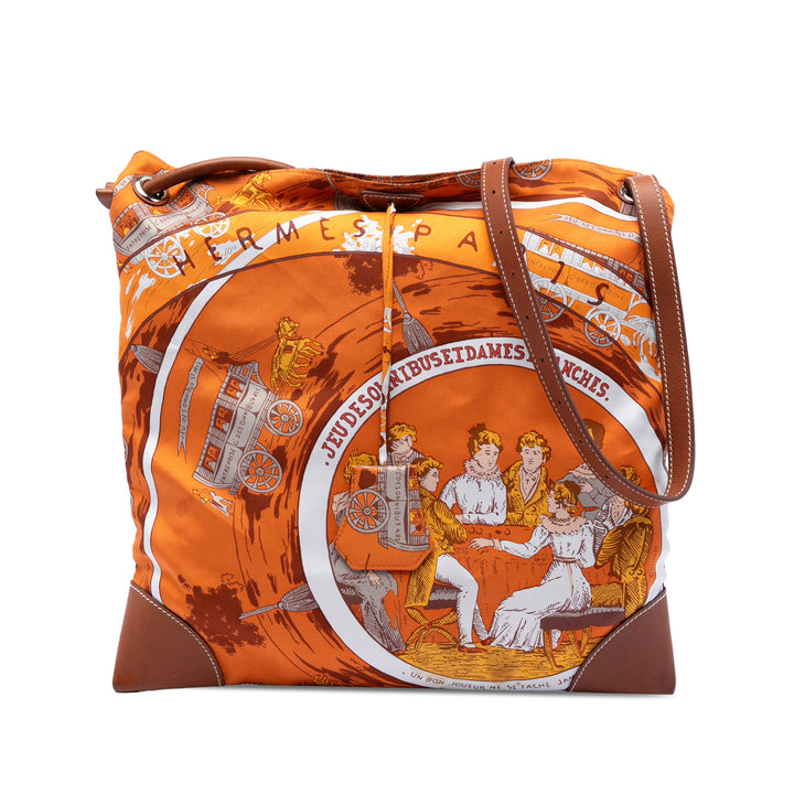 Hermès Soie et Barenia Jeu des Omnibus et des Dames Blanches Soiey City PM