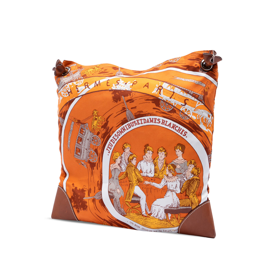 Hermès Soie et Barenia Jeu des Omnibus et des Dames Blanches Soiey City PM
