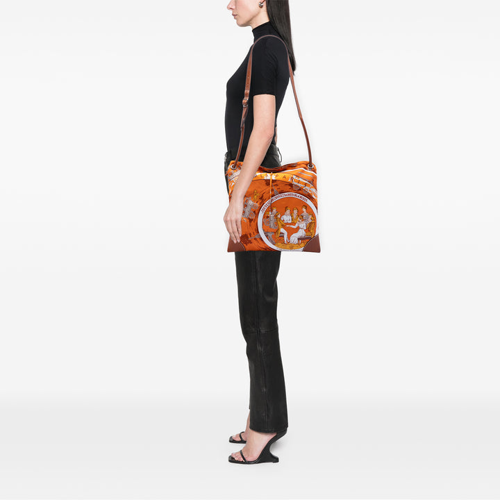 Hermès Soie et Barenia Jeu des Omnibus et des Dames Blanches Soiey City PM