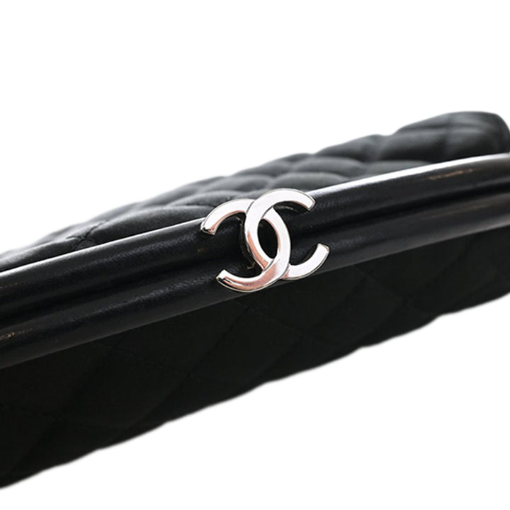 Chanel CC Matelassé Satin Pochette