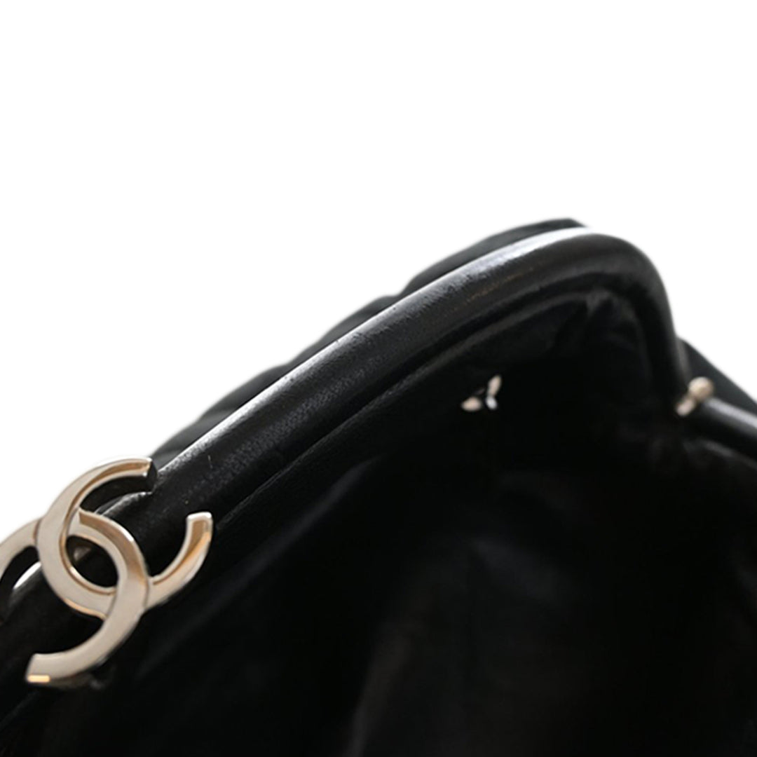Chanel CC Matelassé Satin Pochette