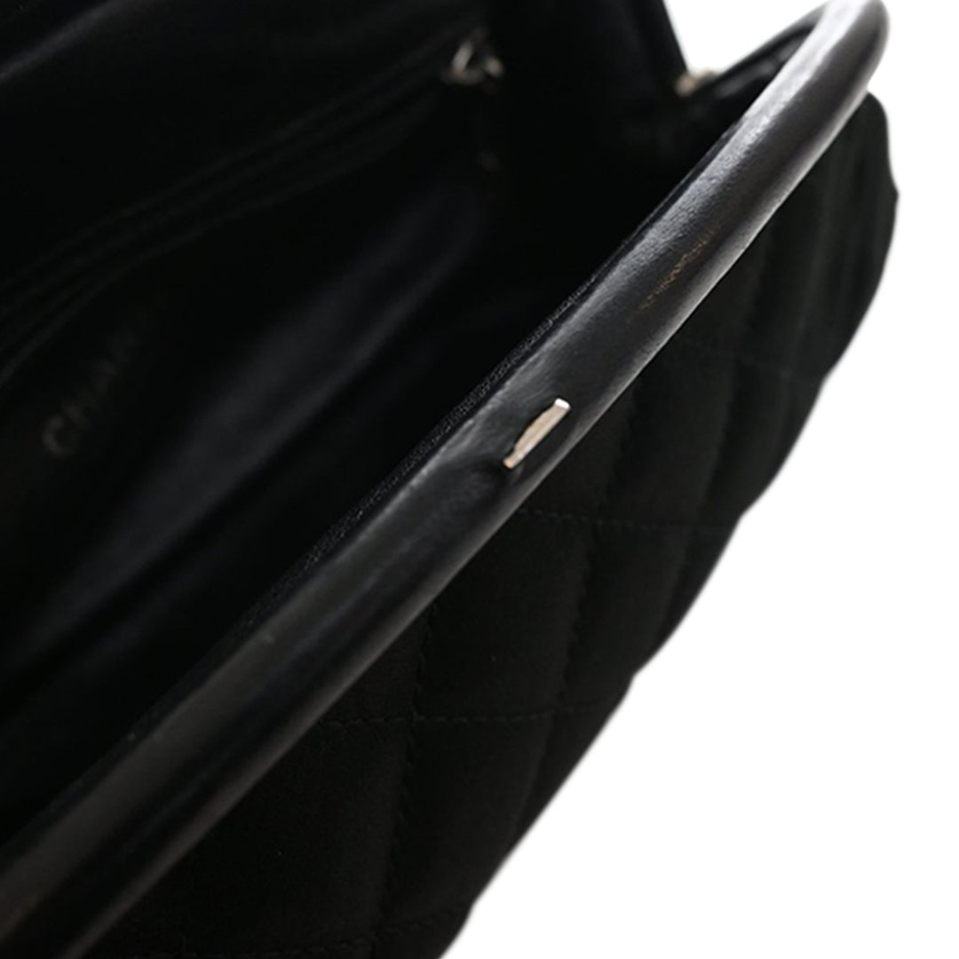 Chanel CC Matelassé Satin Pochette