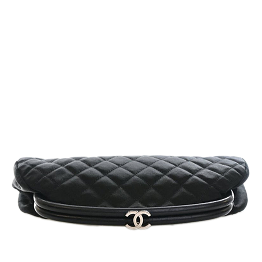Chanel CC Matelassé Satin Pochette