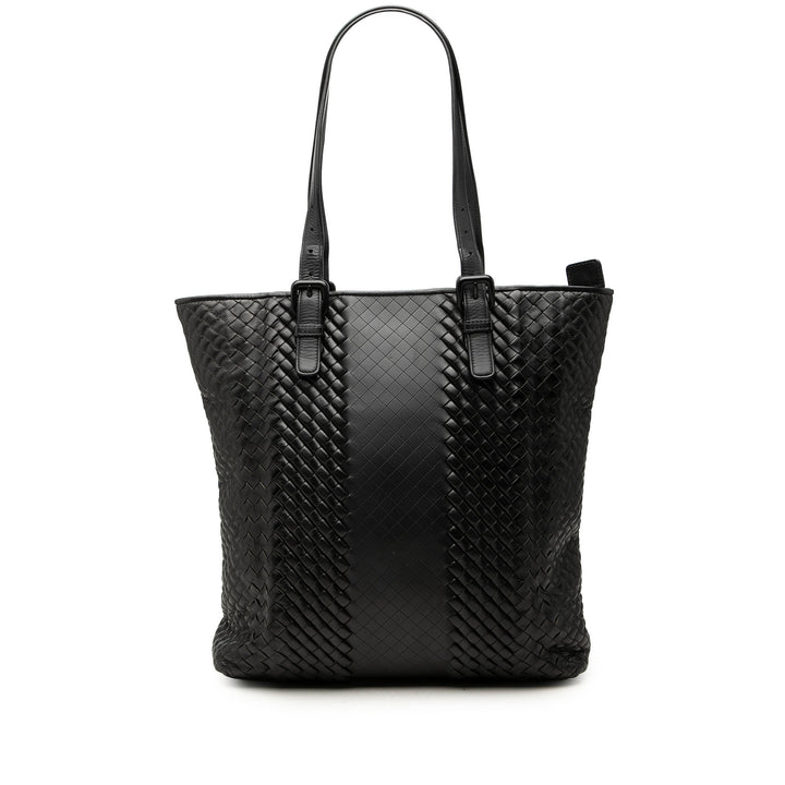 Bottega Veneta Cabas Intreccio Imperatore nappa Noir – vue principale – GABY PARIS