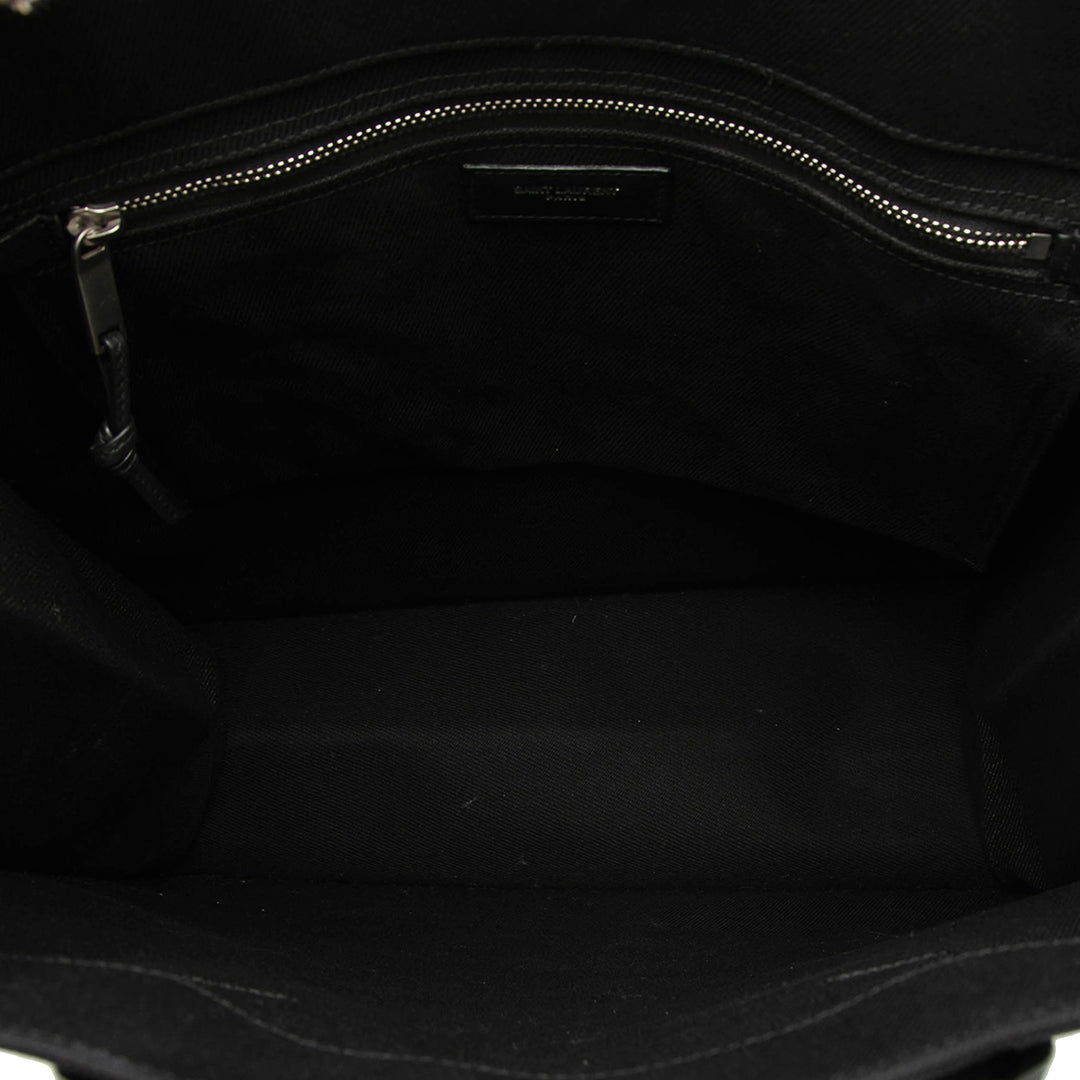 Saint Laurent Toile Rive Gauche North South Cabas