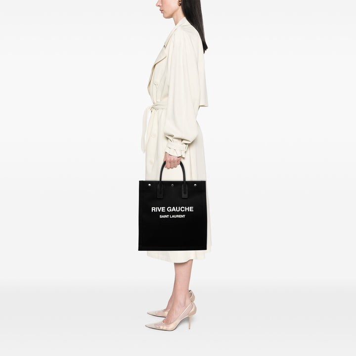 Saint Laurent Toile Rive Gauche North South Cabas