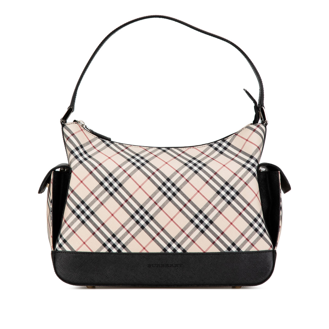 Nova Check Canvas Shoulder Bag Brown - Gaby Paris