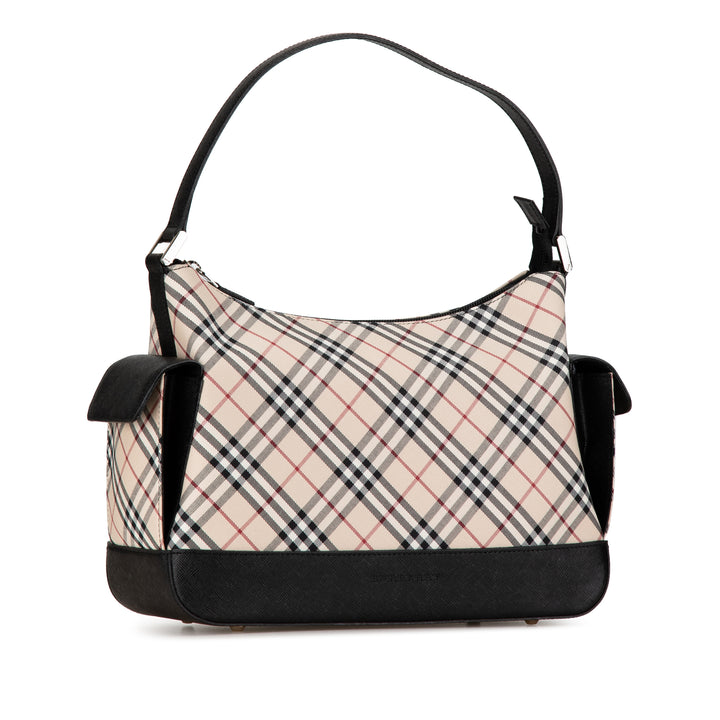 Nova Check Canvas Shoulder Bag Brown - Gaby Paris