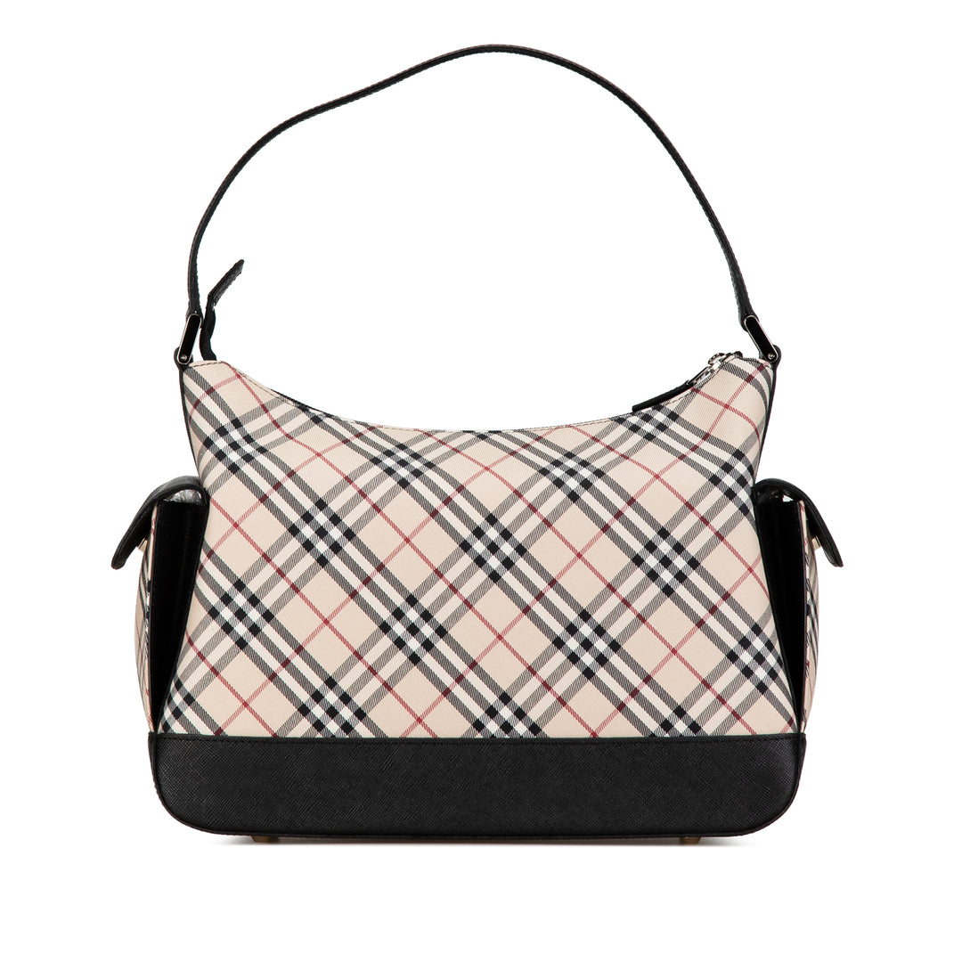 Nova Check Canvas Shoulder Bag Brown - Gaby Paris