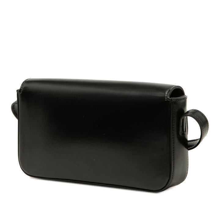 Celine brillant Triomphe Claude Sac Cuir de veau Noir