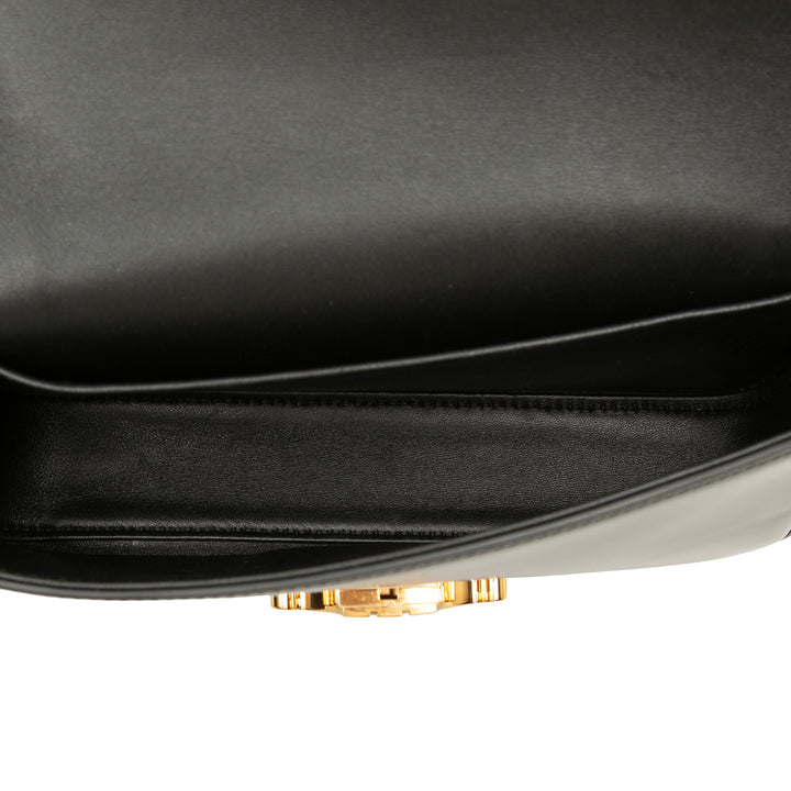 Celine brillant Triomphe Claude Sac Cuir de veau Noir