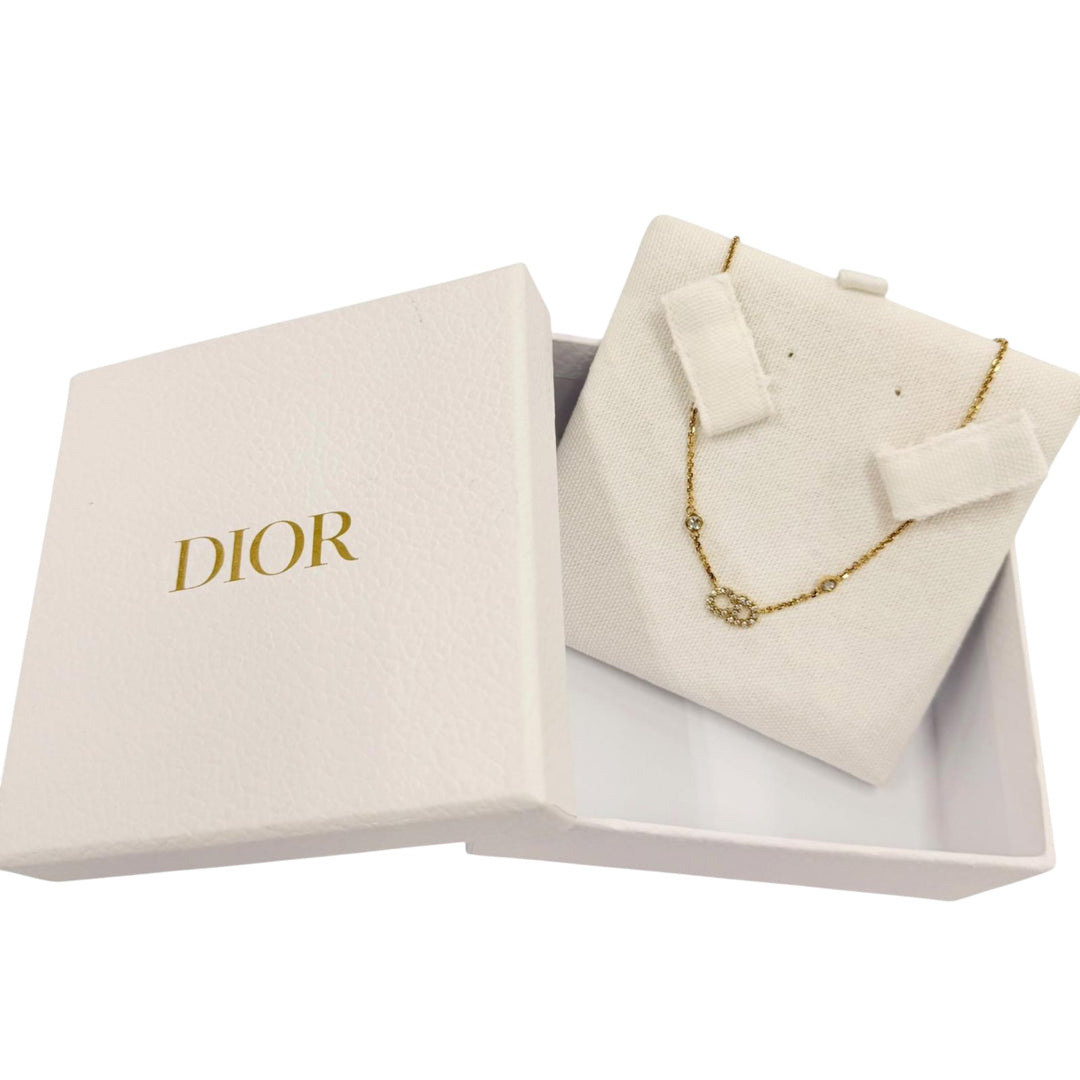plaqué Perles fantaisie et Strass Clair D Lune Collier Doré
