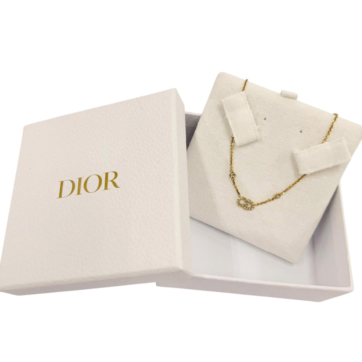 plaqué Perles fantaisie et Strass Clair D Lune Collier Doré