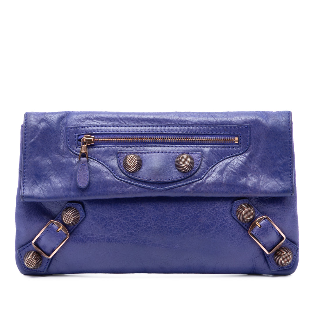Motocross Giant 21 Enveloppe Pochette Cuir d'agneau Violet