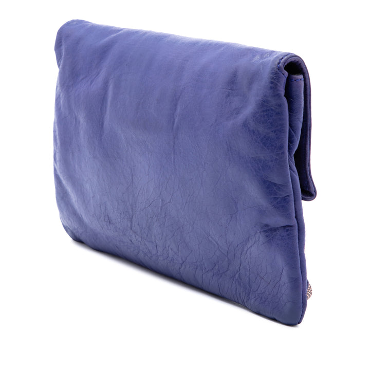 Motocross Giant 21 Enveloppe Pochette Cuir d'agneau Violet