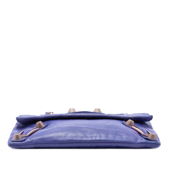 Motocross Giant 21 Enveloppe Pochette Cuir d'agneau Violet