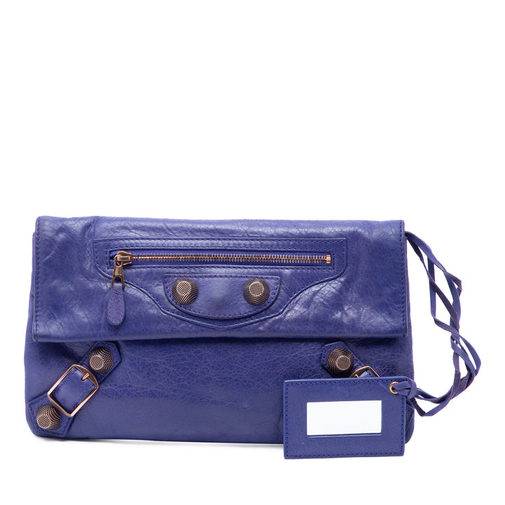 Motocross Giant 21 Enveloppe Pochette Cuir d'agneau Violet