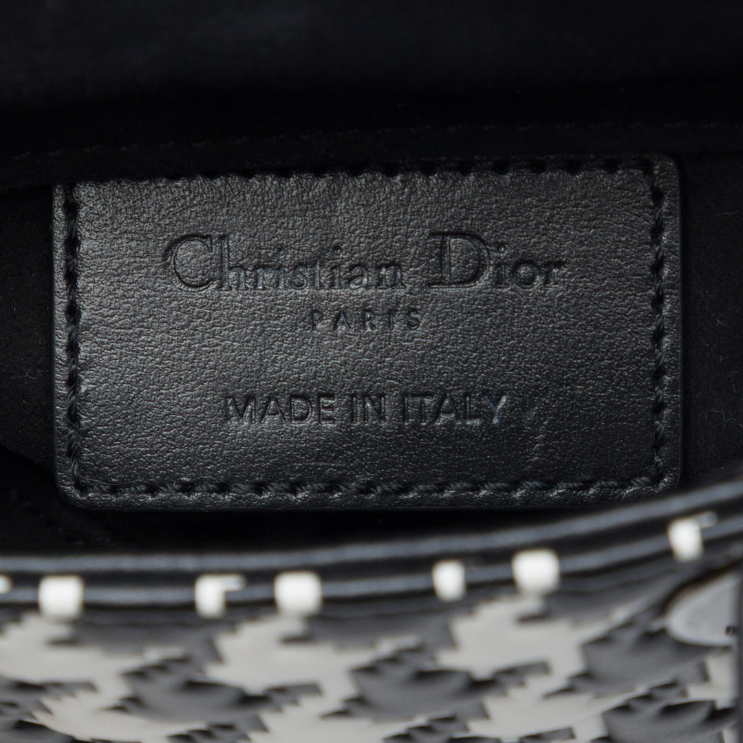 Dior Houndstooth embossé Macro Lady Dior Micro Cuir de veau Noir – vue 5 – GABY PARIS