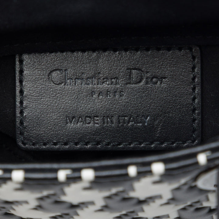 Dior Houndstooth embossé Macro Lady Dior Micro Cuir de veau Noir – vue 5 – GABY PARIS