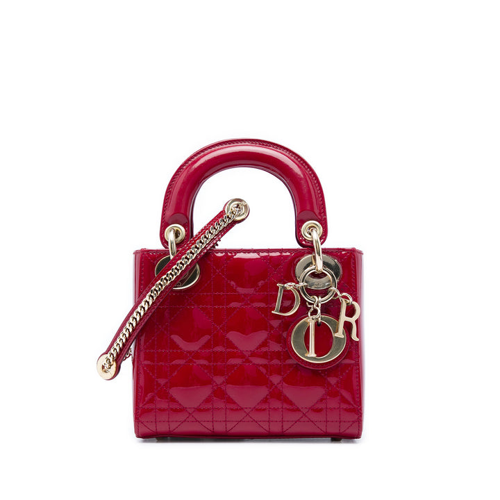 Lady Dior Cannage Mini Rouge