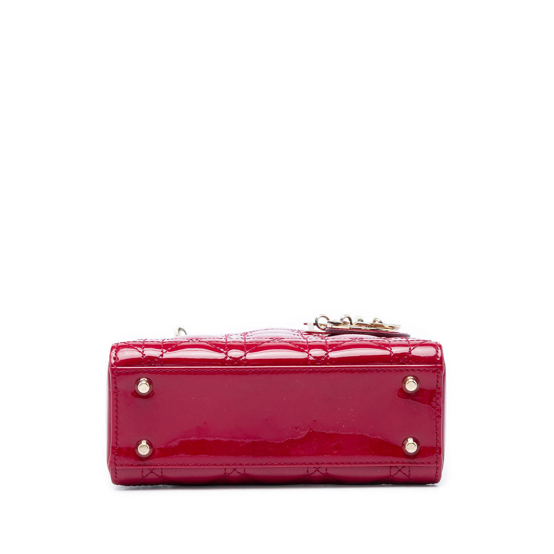 Lady Dior Cannage Mini Rouge