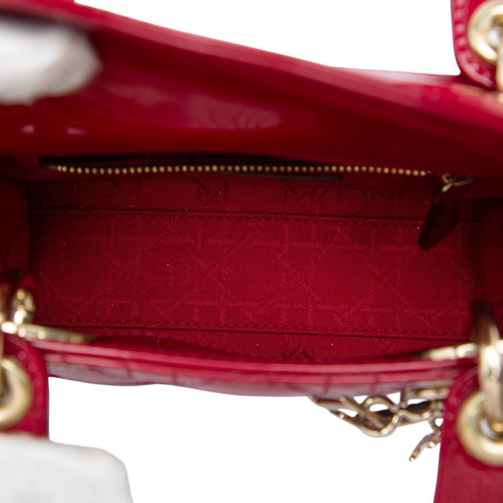 Lady Dior Cannage Mini Rouge
